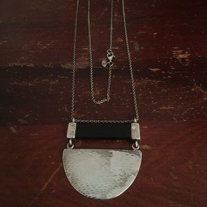 Silpada Sterling Silver Black Agate Long Necklace